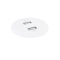 Powerdot Mini 51 - 2 USB-A laddare 12W, vit